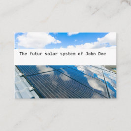 Visitenkarte Solar Photovoltaik blue sky 2 Visitekaartje