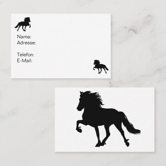 Visitenkarte zum Selbergestalten Visitekaartje (Voorkant / Achterkant)