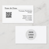 Visitenkarten Erstellen - Einfache Vorlage - Visitekaartje (Voorkant / Achterkant)