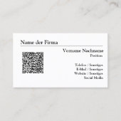 Visitenkarten Erstellen - Einfache Vorlage - Visitekaartje (Voorkant)