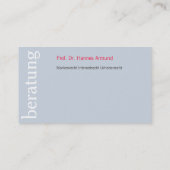 Visitenkarten Frischer Luxus Visitekaartje (Achterkant)