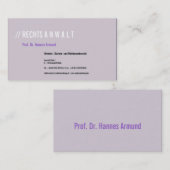 Visitenkarten Frischer Luxus Visitekaartje (Voorkant / Achterkant)