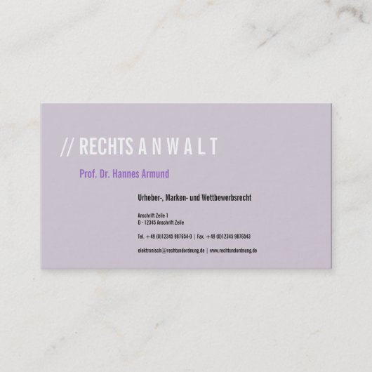 Visitenkarten Frischer Luxus Visitekaartje (Voorkant)