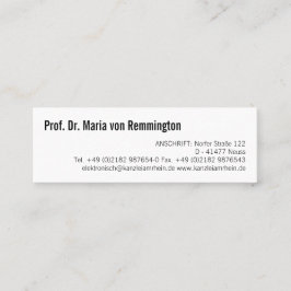 Visitenkarten Klassisch Mini Visitekaartje