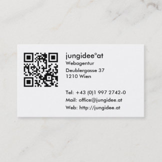 Visitenkarten mit QR-Code Visitekaartje