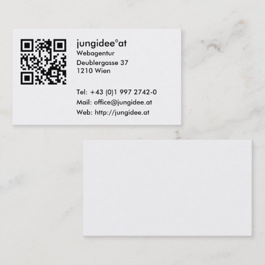 Visitenkarten mit QR-Code Visitekaartje (Voorkant / Achterkant)