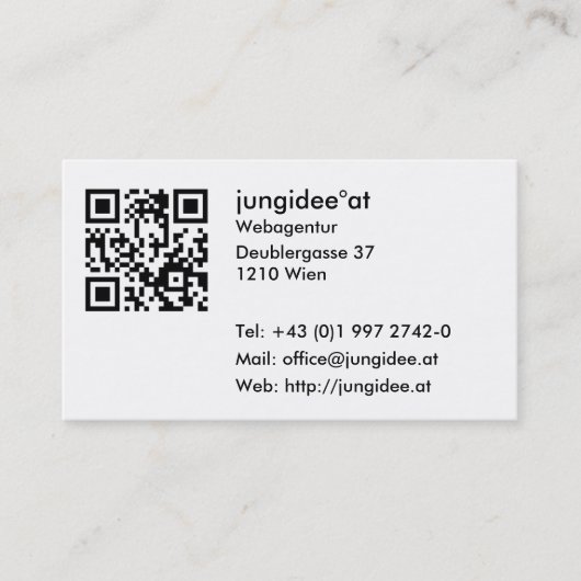 Visitenkarten mit QR-Code Visitekaartje (Voorkant)