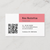 Visitenkarten Vorlage mit Logo oder QR-Code Visite Visitekaartje (Achterkant)