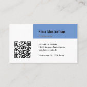 Visitenkarten Vorlage mit Logo oder QR-Code Visite Visitekaartje (Achterkant)