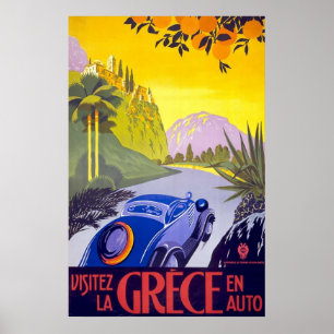 Visitez La Grece en Auto Griekenland Poster