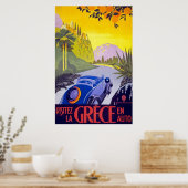 Visitez La Grece en Auto Griekenland Poster (Keuken)