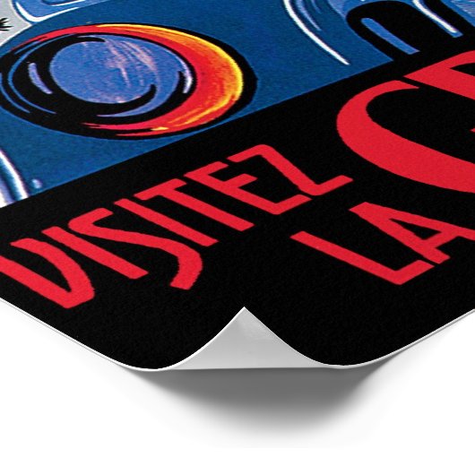 Visitez La Grece en Auto Poster (Hoek)