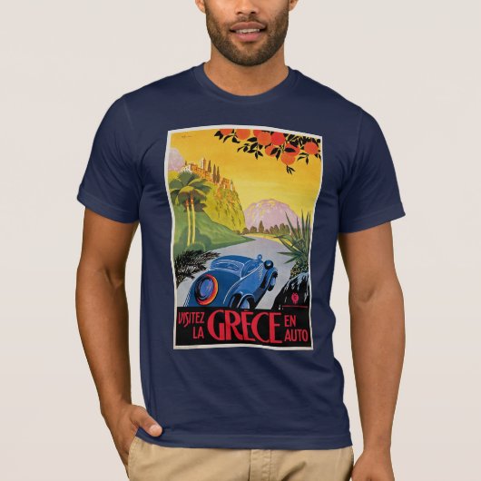 Visitez La Grece en Auto T-shirt (Voorkant)