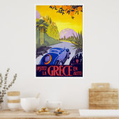 "Visitez la Grece" Vintage Travel Poster (Keuken)