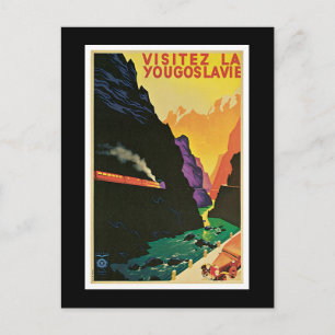 "Visitez la YouJovie" Vintage Travel Poster Briefkaart