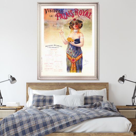 Visitez Le Palais Royal door Jean de Paleologue Canvas Afdruk (Insitu (Slaapkamer))