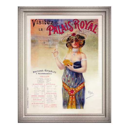 Visitez Le Palais Royal door Jean de Paleologue Foto Afdruk (Voorkant)