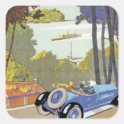 Visitez l'Espagne (bezoek aan Spanje) Vierkante Sticker (Voorkant)