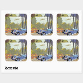 Visitez l'Espagne (bezoek aan Spanje) Vierkante Sticker (Vel)