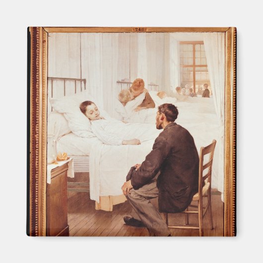 Visiting Day in het ziekenhuis, 1889 Magneet (Voorkant)