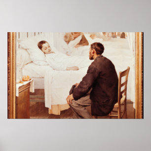 Visiting Day in het ziekenhuis, 1889 Poster