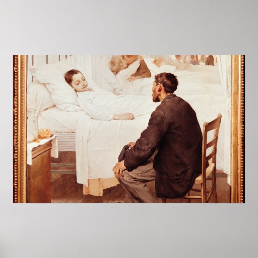 Visiting Day in het ziekenhuis, 1889 Poster (Voorkant)