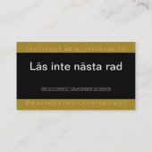 Visitkort — Connect, Elegant rebel (Swedish) Contactkaartje (Achterkant)