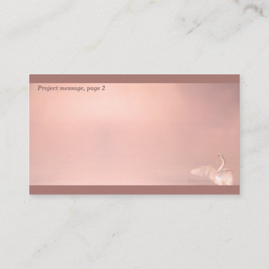 Visitkort — Connect, Swan Contactkaartje (Achterkant)