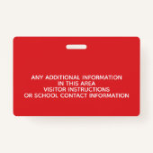 Visitor Badge - Ouderenscholen met rode Apple (Achterkant)