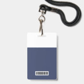 Visitor Blue Company Logo Visitor Pass ID Badge (Achterkant met lanyard)