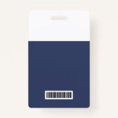 Visitor Blue Company Logo Visitor Pass ID Badge (Achterkant)