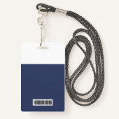 Visitor Blue Company Logo Visitor Pass ID Badge (Achterkant met draagriem)