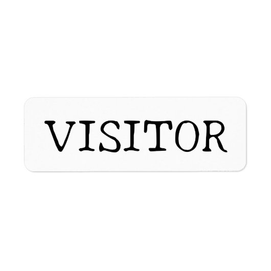 VISITOR ETIKET (Voorkant)