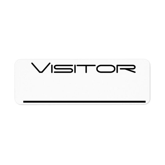 VISITOR ETIKET (Voorkant)