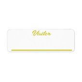 VISITOR ETIKET (Voorkant)