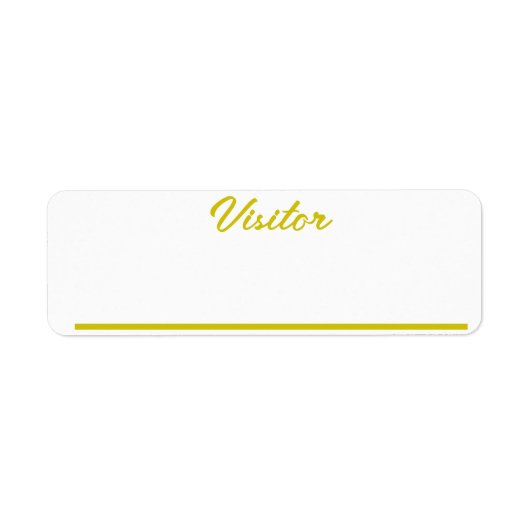 VISITOR ETIKET (Voorkant)