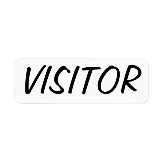 VISITOR ETIKET (Voorkant)