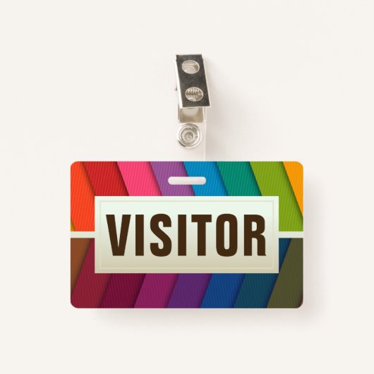 Visitor ID Card Badge (Voorkant met clip)