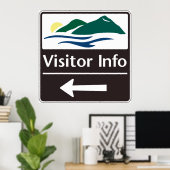Visitor Information Sign-Poster Poster (Thuiskantoor)