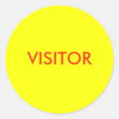 VISITOR RONDE STICKER (Voorkant)