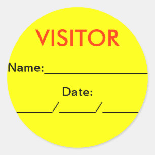 VISITOR RONDE STICKER