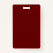 Visitors Pass Company Name Logo Burgundy White Badge (Achterkant)
