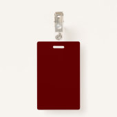 Visitors Pass Company Name Logo Burgundy White Badge (Achterkant met clip)