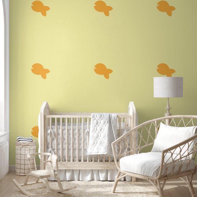 Visje Visje Kids Geel Oranje Behang (Kinderen)