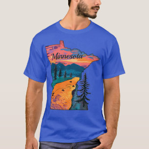  viskaart van Minnesota MN-viskaart T-shirt