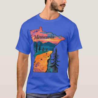 viskaart van Minnesota MN-viskaart T-shirt