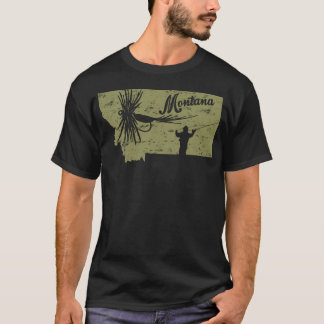  viskaart van Montana (MT) T-shirt