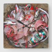 Viskast Vierkante Klok (Voorkant)