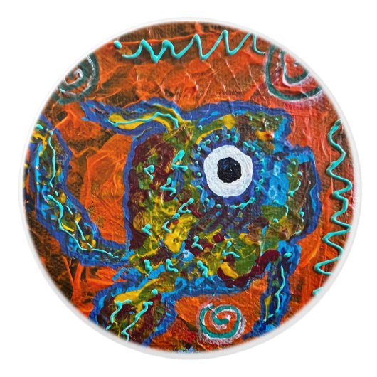 Visknop trekken keramische knop (Voorkant)