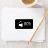 Viskop en haak - Zwart-wit Etiket (Insitu)